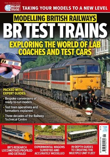 Magazine cover featuring a British Railways test train locomotive and carriages.