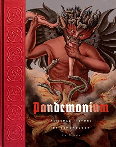 Book cover showing a winged demon eating a limb amidst flames and snakes.