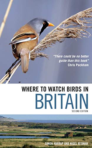 Book cover: "Where to Watch Birds in Britain" with a long-tailed tit.
