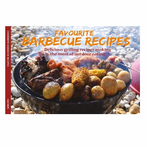 Book cover: “Favourite Barbeque Recipes” with grilled food image.