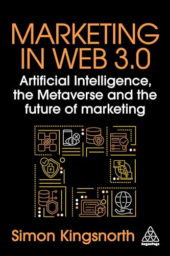 Book cover with yellow text and line-art icons on a black background.