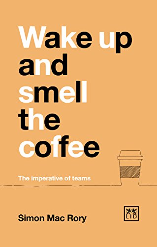 Book cover with bold text, coffee cup illustration, and author name.