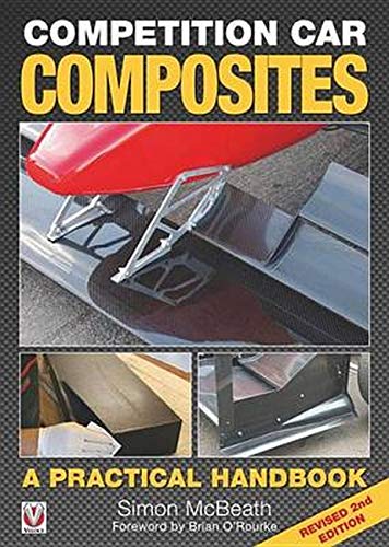 Book cover: “Competition Car Composites” with a red race car spoiler image.