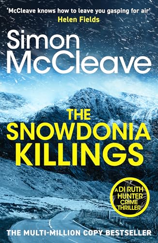Book cover showing a snow-covered mountain road with bold yellow text and author name.