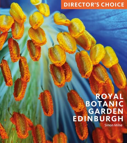 Close-up of a Kniphofia flower with book title “Royal Botanic Garden Edinburgh”.