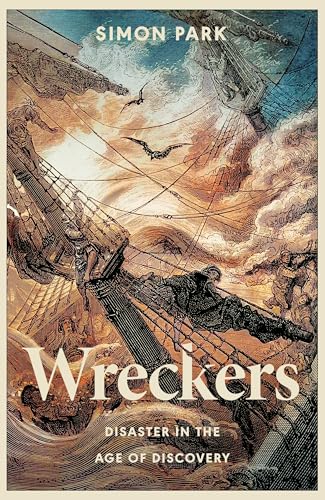 Book cover depicting a ship, stormy seas, and a figure on rigging.