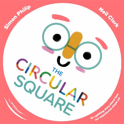 Book cover featuring a cartoon face with glasses and the title The Circular Square.