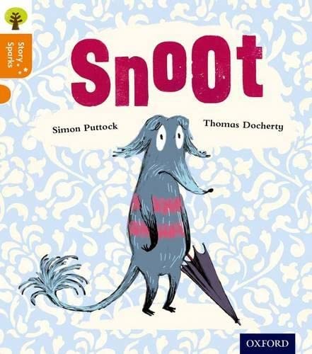 Book cover featuring a blue, illustrated creature with a long nose.
