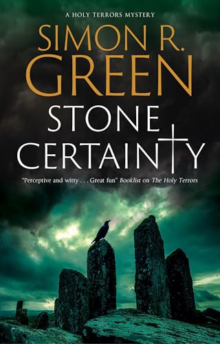 Book cover: “Stone Certainty” by Simon R. Green, with standing stones and a crow.