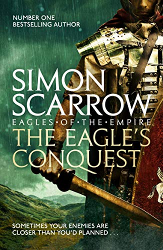 Book cover featuring a Roman soldier in armor holding a sword against a landscape.