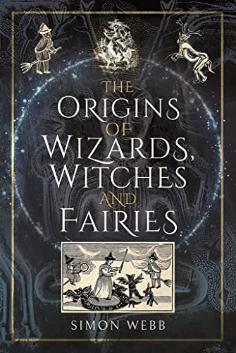 Book cover with illustrations of wizards, witches, and fairies in a dark design.
