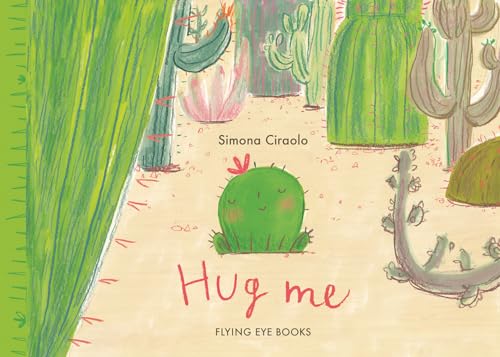 Book cover with illustrated cacti and the text "Hug me".