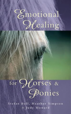Book cover: "Emotional Healing for Horses & Ponies" with horse close-up.