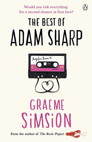 Book cover: "The Best of Adam Sharp" by Graeme Simsion, with a cassette tape.