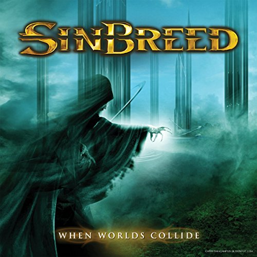 Sinbreed album cover: hooded figure with glowing orb, fantasy landscape.