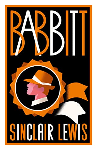 Book cover for Babbitt by Sinclair Lewis featuring a stylized man in a hat.