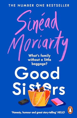 Book cover: "Good Sisters" by Sinéad Moriarty, with handbag illustration.