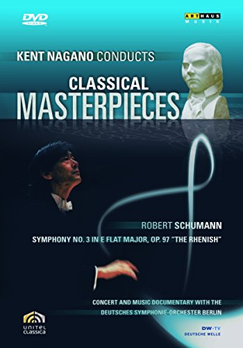 DVD cover for Sinfonia N.3 Renana, featuring conductors Kent Nagano and Robert Schumann.