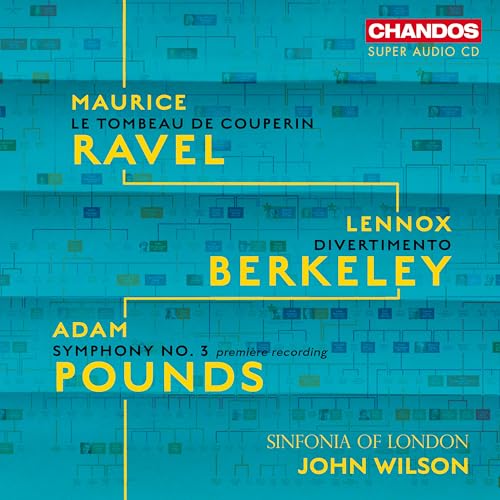CD cover for Ravel, Berkeley, and Pounds orchestral works by Sinfonia of London.