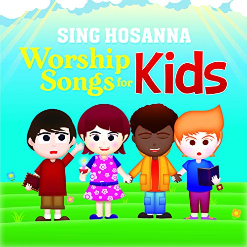 "CD cover art featuring four cartoon children in a green field with sunny sky."