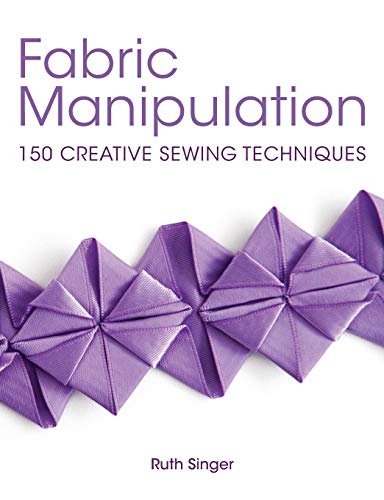 Book cover titled Fabric Manipulation with a row of folded purple fabric squares.