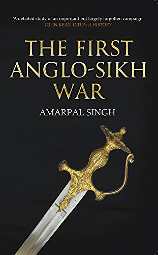 Book cover: “The First Anglo-Sikh War” with a golden Sikh sword.