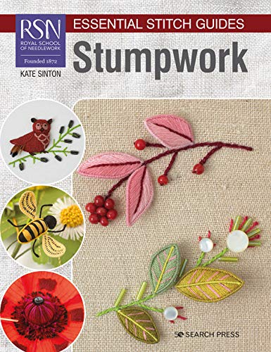 Book cover featuring colorful, raised embroidery examples of flowers and animals.