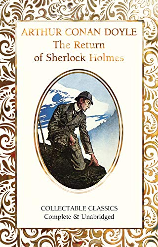 Book cover: “The Return of Sherlock Holmes” with illustration of Holmes.