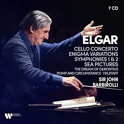 CD cover featuring conductor Sir John Barbirolli and text "Elgar.