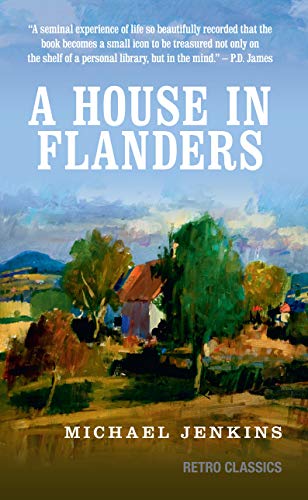 Book cover: “A House in Flanders” with a painted landscape.