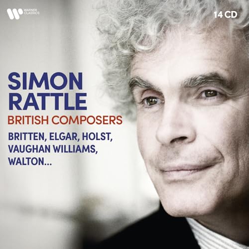 CD cover featuring a portrait of conductor Sir Simon Rattle.