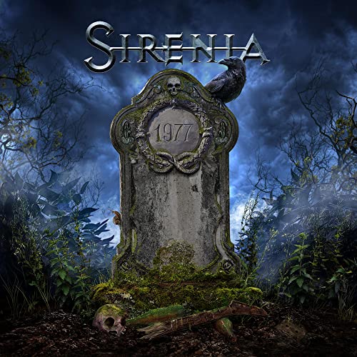Gothic album cover with a weathered tombstone, raven, and skull imagery.
