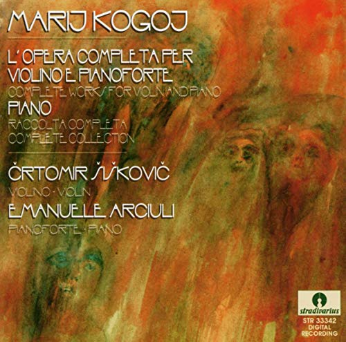 CD cover for "Kogoj: Opera complete for violin & piano" with abstract art.
