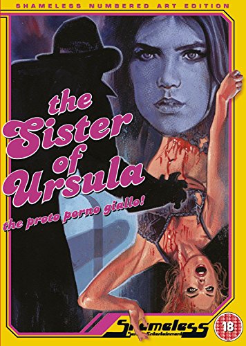 DVD cover for "The Sister of Ursula" featuring a woman and shadowy figure.
