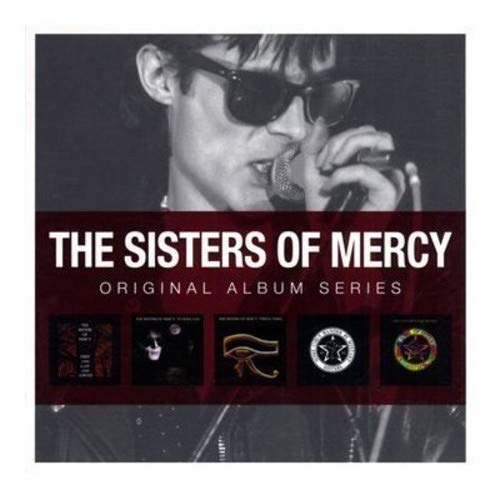 CD cover for The Sisters of Mercy album series, featuring a singer.