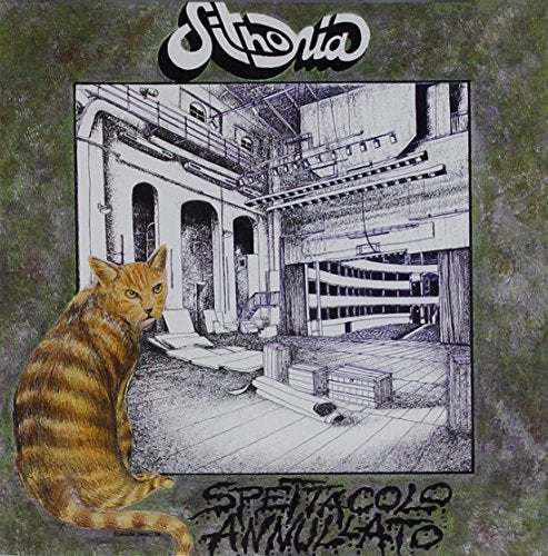 CD cover: orange cat sits before a sketched, decaying interior scene.