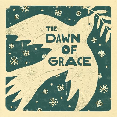 CD cover with a teal and beige illustration of a dove and snowflakes.