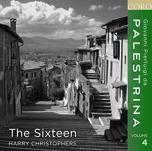 CD cover: Italian townscape with green text "Palestrina" and "The Sixteen".