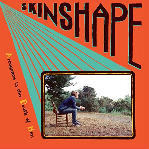 CD cover for Skinshape’s “Arrogance Is The Death Of Men” with a man seated.