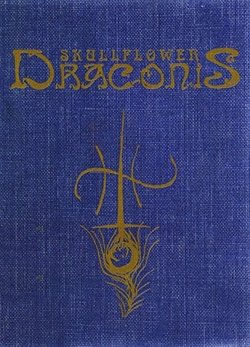 Blue CD cover with gold text "Skullflower Draconis" and a stylized design.