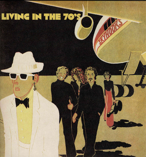 Skyhooks “Living in the 70’s” album cover with illustrated band members.