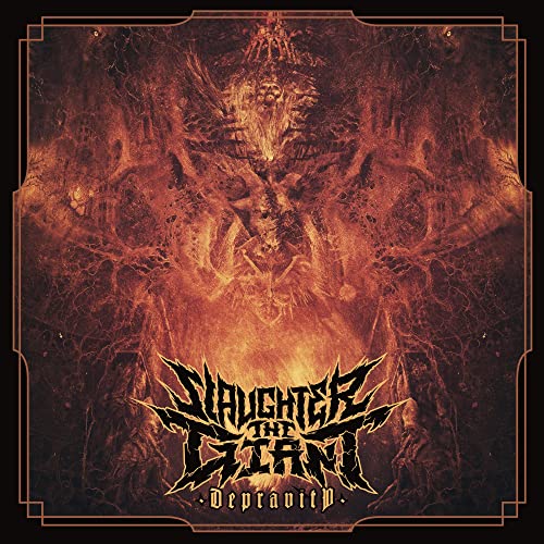 CD cover for “Slaughter the Giant - Depravity” with a demonic figure.