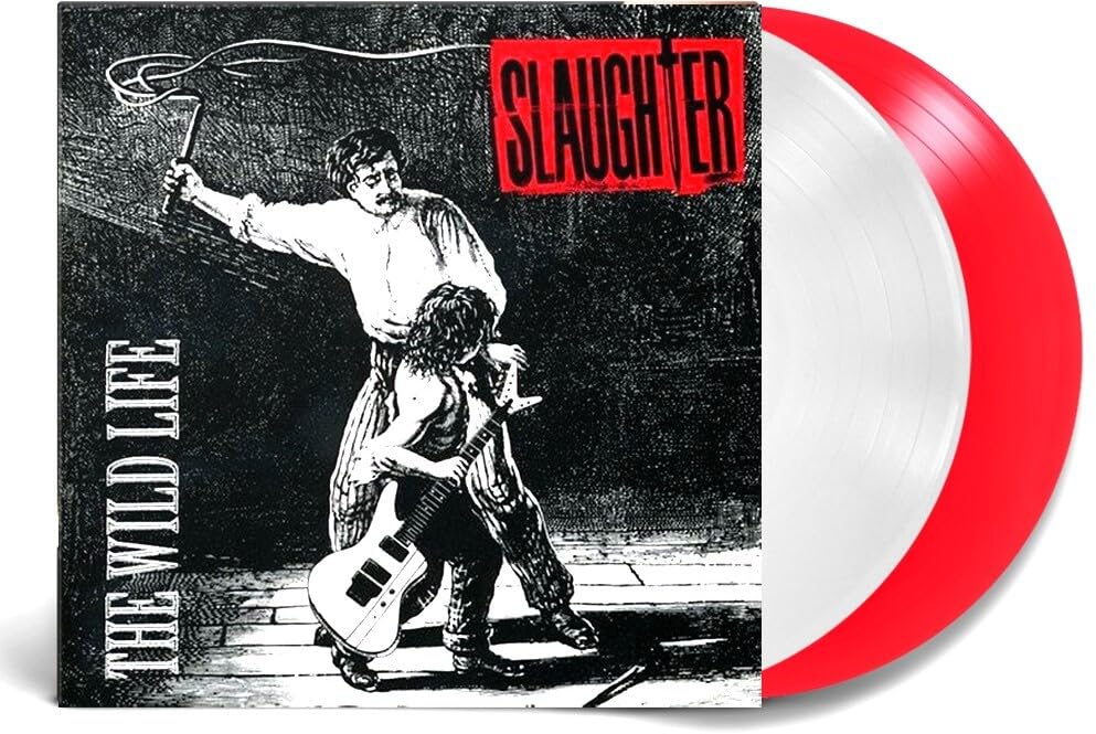 Slaughter’s “Wild Life” vinyl record with a vintage-style cover illustration.