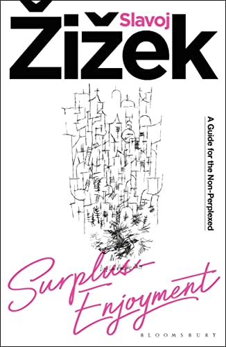 Book cover with large white text “Žižek” and “Surplus-Enjoyment” over sketched city.