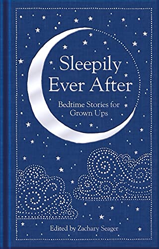 Blue book cover featuring a silver crescent moon, stars, and clouds with white text.