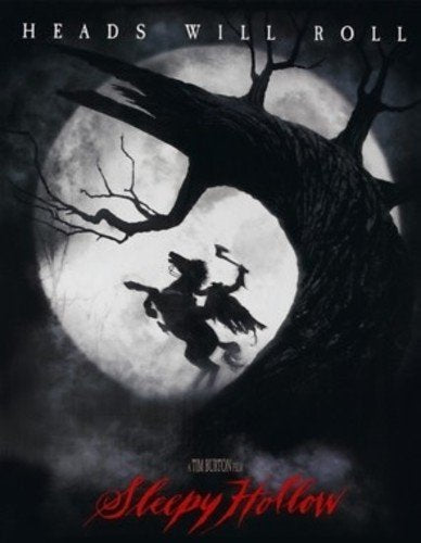 Sleepy Hollow DVD cover: headless horseman silhouetted against a full moon.