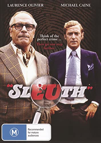 DVD cover for "Sleuth" featuring Laurence Olivier and Michael Caine.