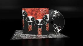 Slift Ilion CD album cover featuring stylized black figures against a red background.
