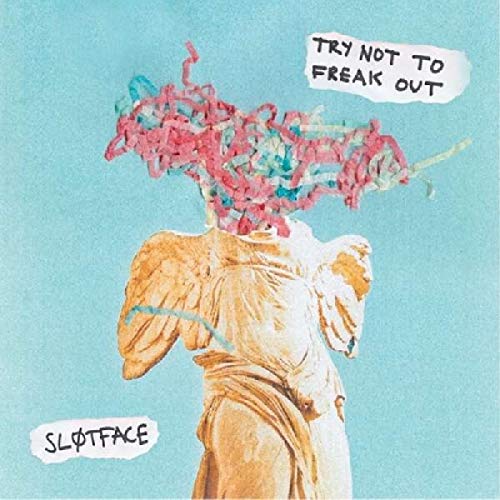 CD cover: bust sculpture with colorful, tangled yarn and text.