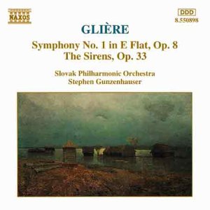 CD cover for Glière’s Symphony No. 1 with a seascape painting.
